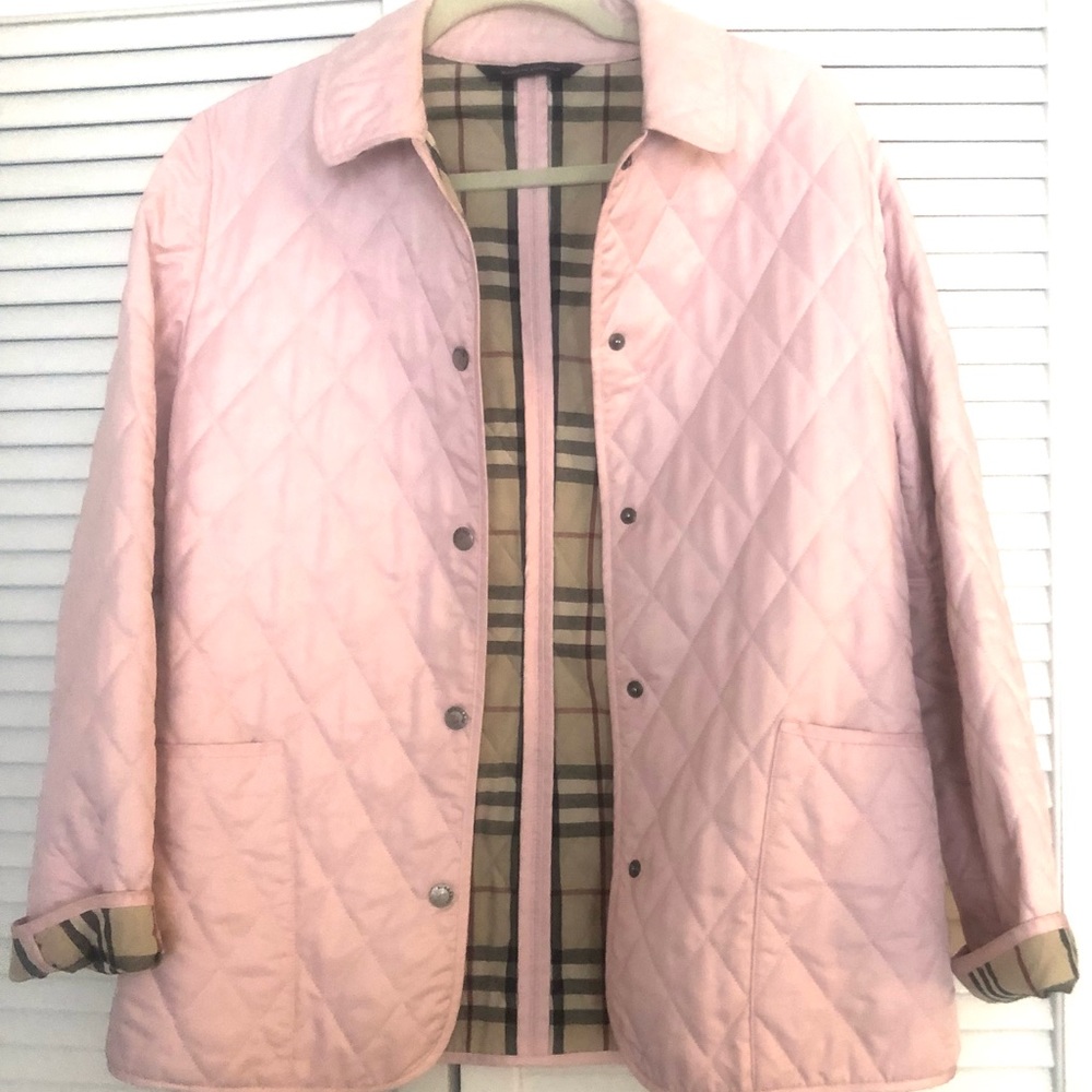 Pretty blush pink Burberry jacket
